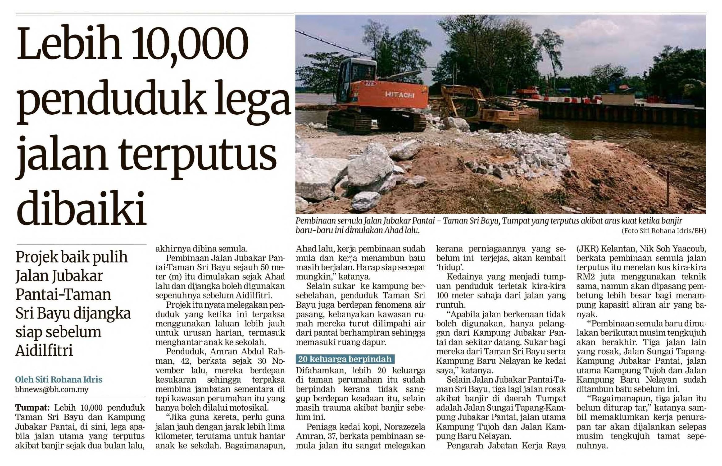 16 Februari 2025, Tumpat - Lebih 10,000 penduduk lega jalan terputus dibaiki (Berita Harian).jpg